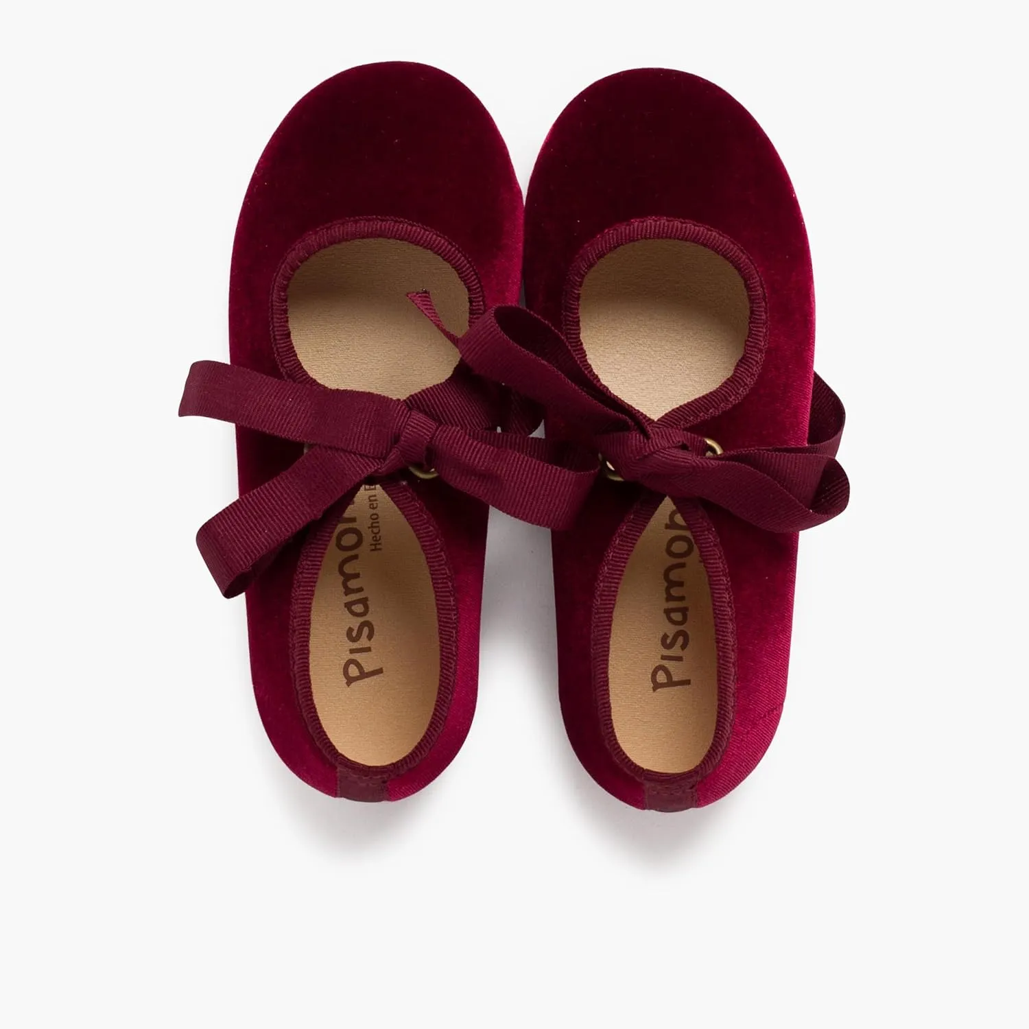Girls Velvet Mary Jane with Faille Bow