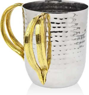 Godinger Wash Cup Crumpled Leaf Design