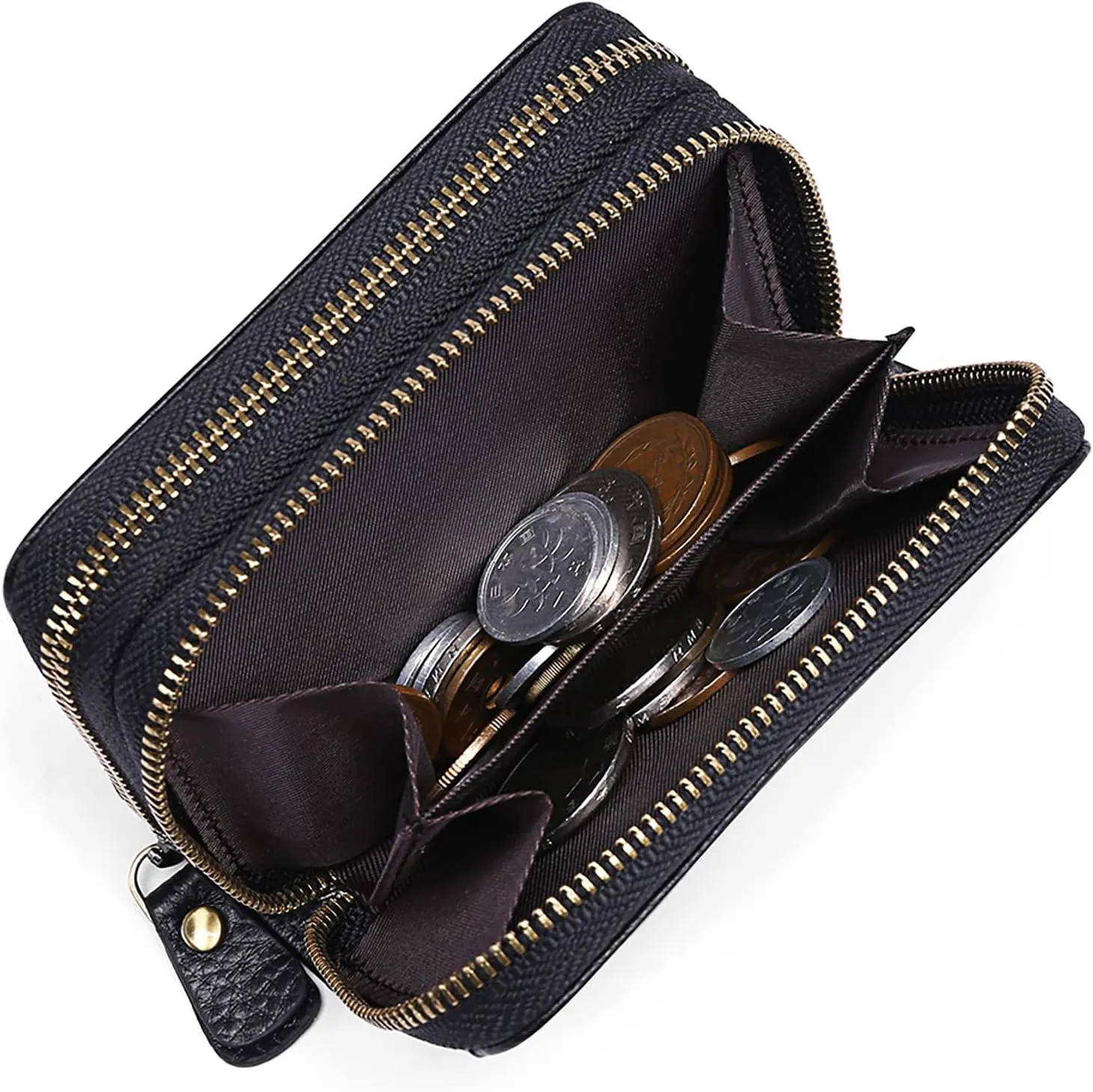 GOIACII Small Genuine Leather Wallet for Women, RFID Blocking Credit Card Holder Wallet