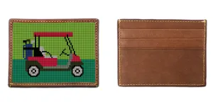 Golf Cart Needlepoint Card Wallet