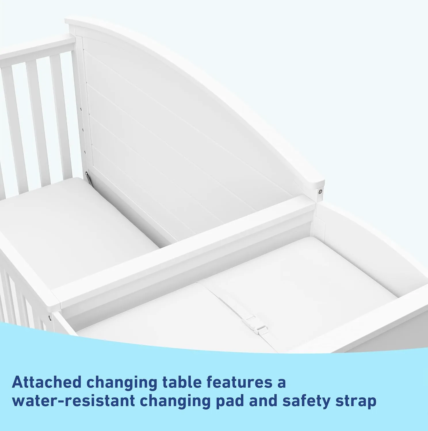 Graco Bellwood 5-in-1 Convertible Crib & Changer with Drawer (White) - GREENGUARD Gold Certified, Full-Size Storage Drawer, Converts to Toddler Bed and Full-Size Bed