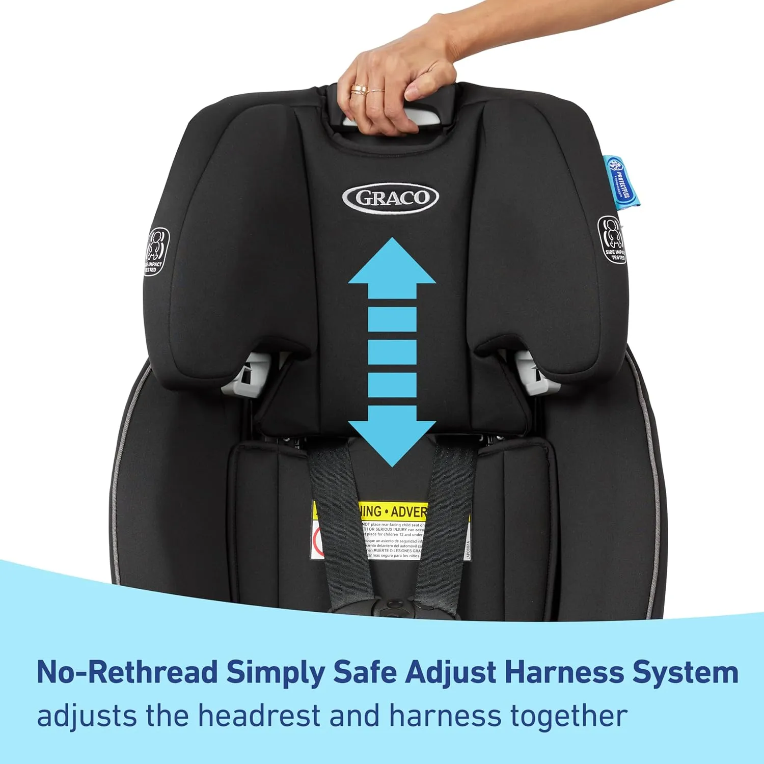 Graco Slimfit 3-in-1 Convertible Car Seat, Ultra-Space-Saving Design, Jarret, Suitable for Rear and Forward-Facing, Highback Booster Seat with 10-Position Headrest
