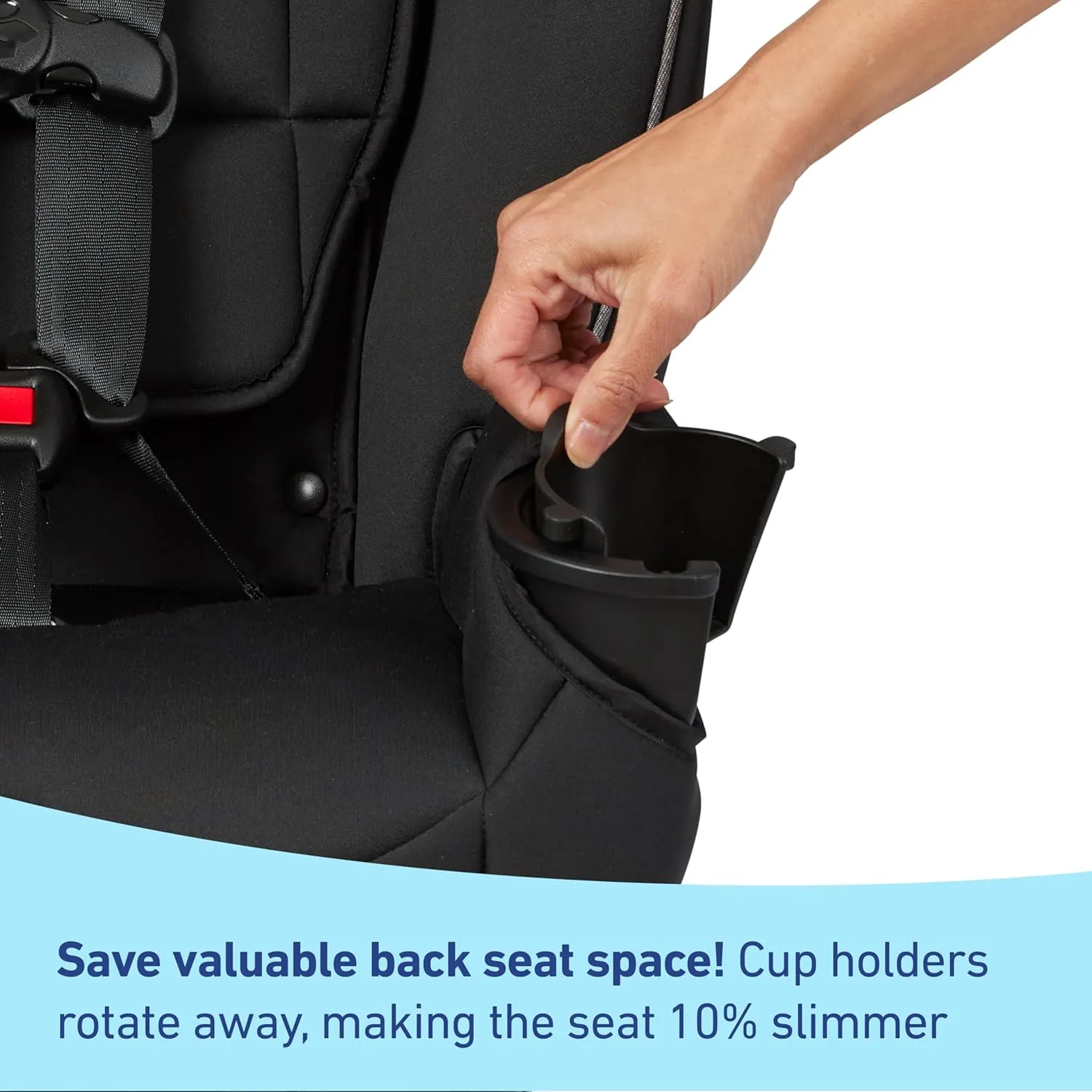 Graco Slimfit 3-in-1 Convertible Car Seat, Ultra-Space-Saving Design, Jarret, Suitable for Rear and Forward-Facing, Highback Booster Seat with 10-Position Headrest