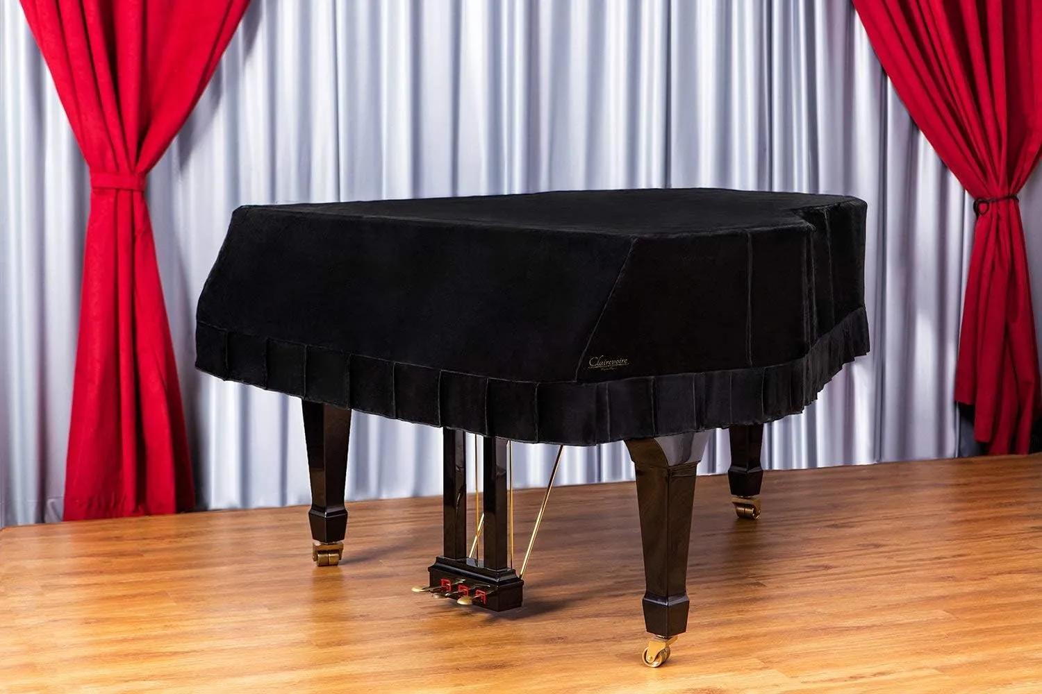 Grandeur: Premium Velvet Grand Piano Cover for Yamaha GC1, 5 feet 3 inches (162cm) | Handcrafted | Luxury-grade Velvet | Anti-dust/blemish/scratch | Climate Protection | Midnight Black