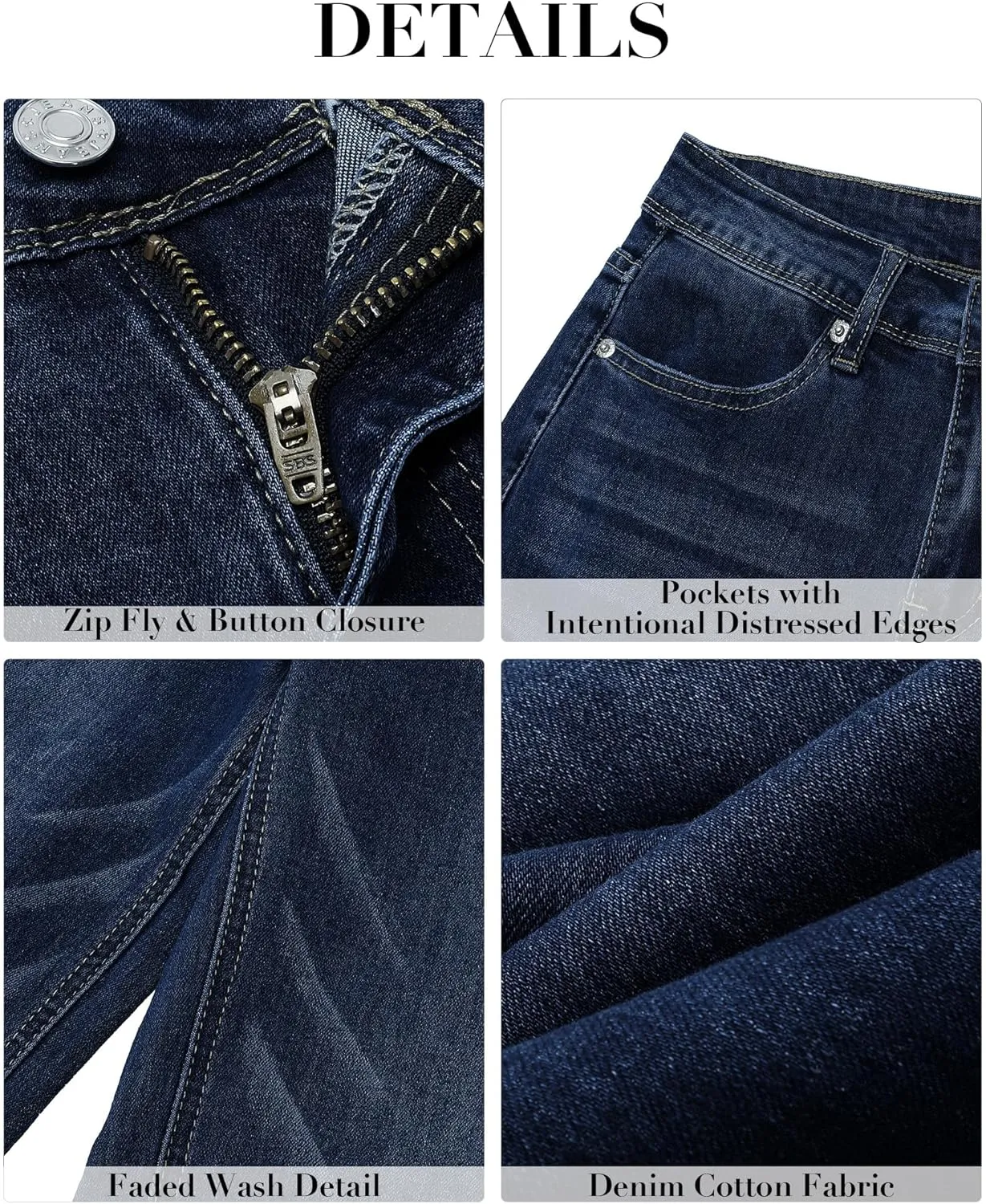 GRAPENT Womens Flare Jeans High Waisted Wide Leg Baggy Jean for Women Stretch Denim Pants