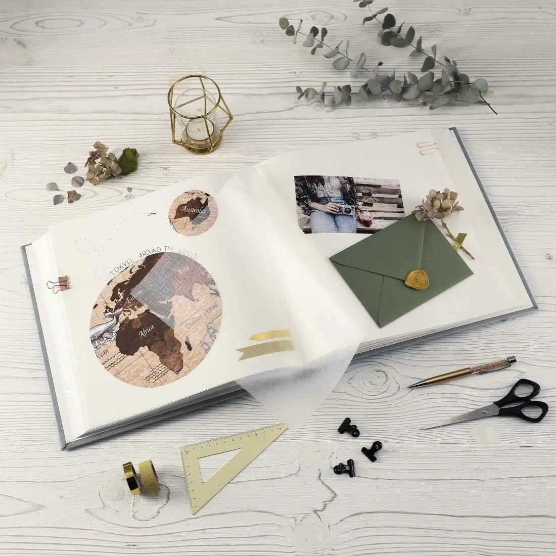 Hama Jumbo Album, Linen, Gray, 30 x 30 cm