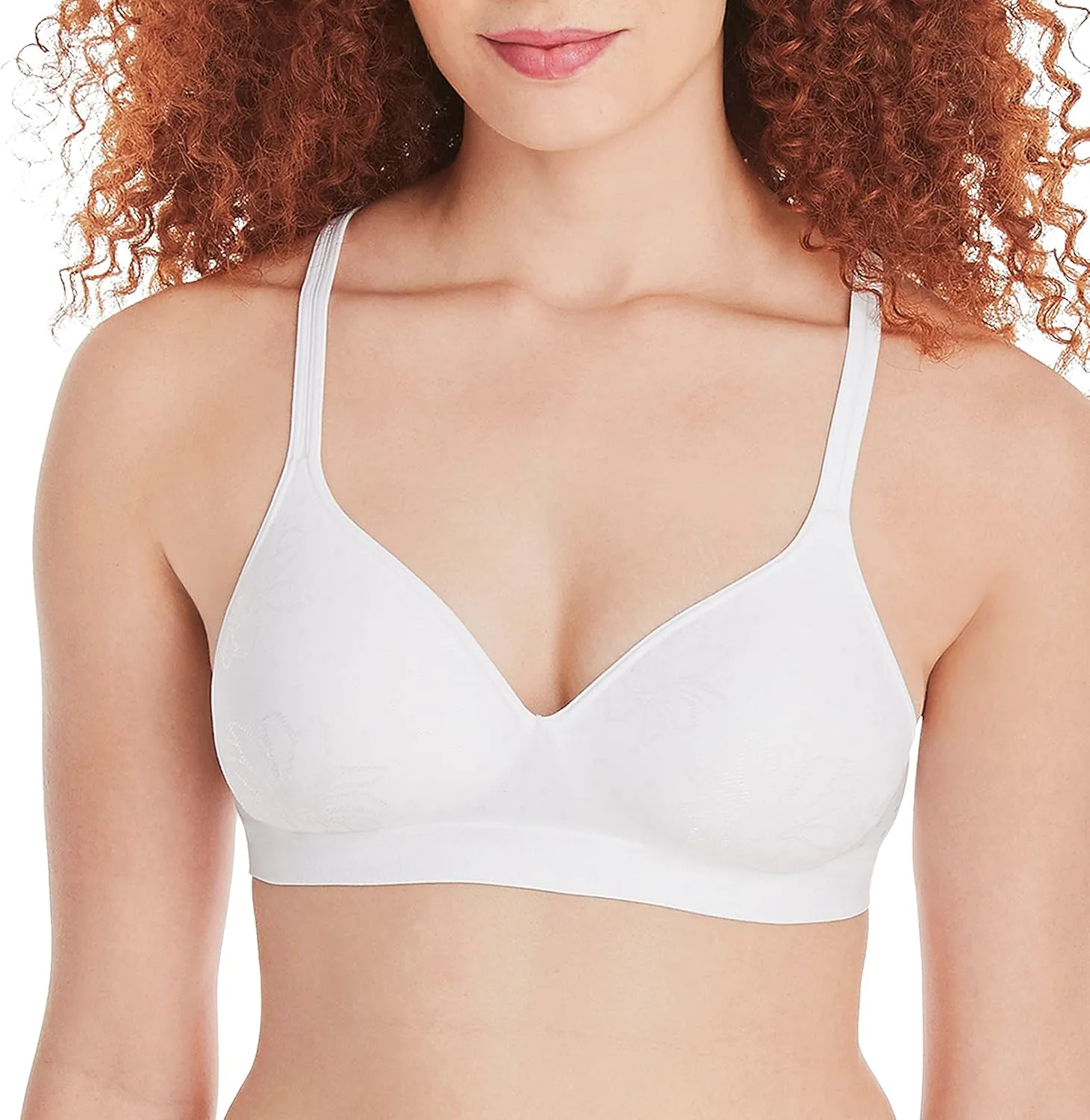 Hanes Women's Hanes Ultimate Women's Perfect Coverage Wireless Stretch Convertible T-Shirt Bra with Comfortflex Fit