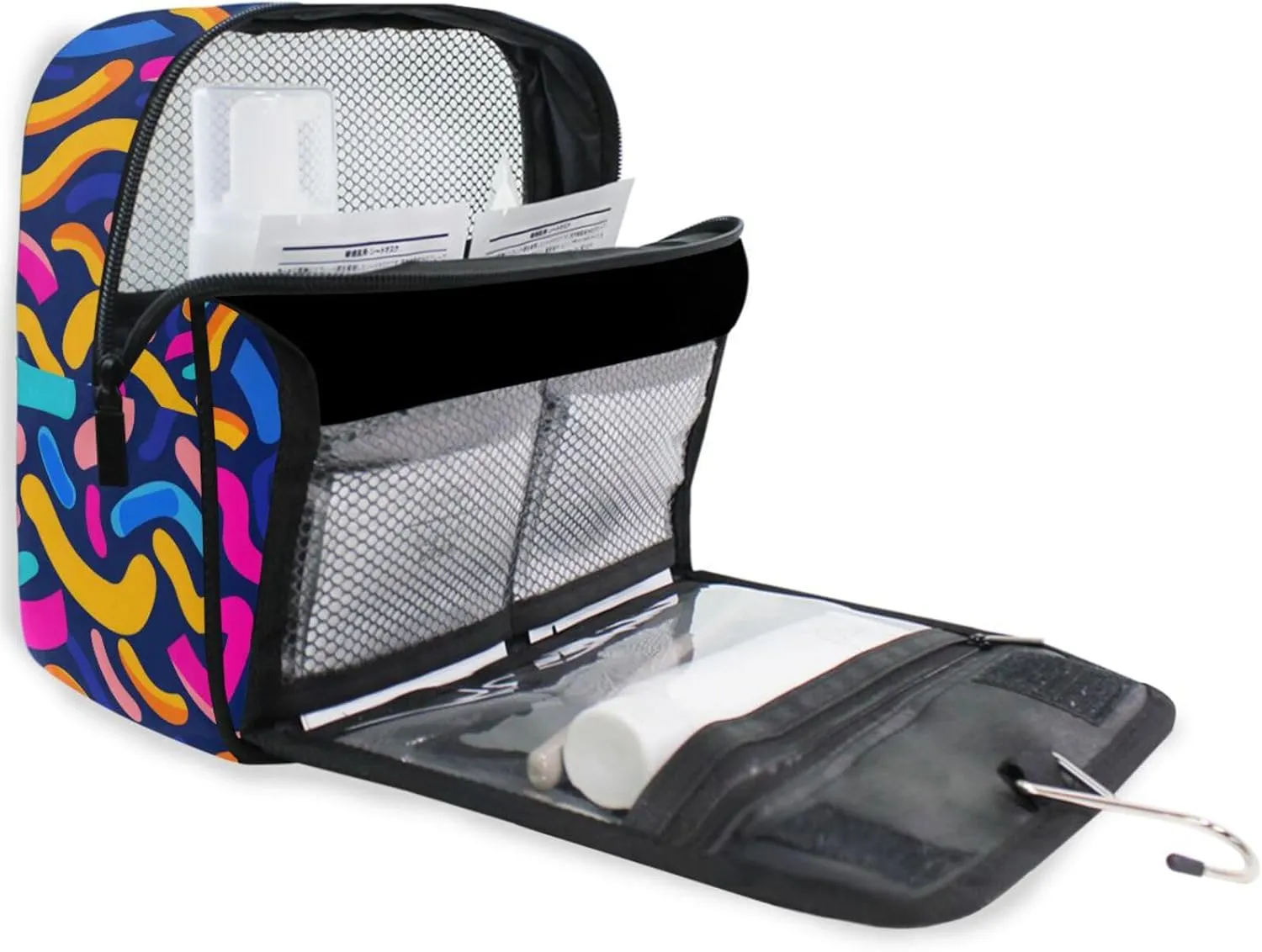 Hanging Toiletry Bag Graffiti Travel Makeup bag for Toiletries Portable Travel Toiletry Organizer Cosmetic Bags with Hanging Hook