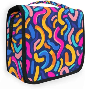 Hanging Toiletry Bag Graffiti Travel Makeup bag for Toiletries Portable Travel Toiletry Organizer Cosmetic Bags with Hanging Hook