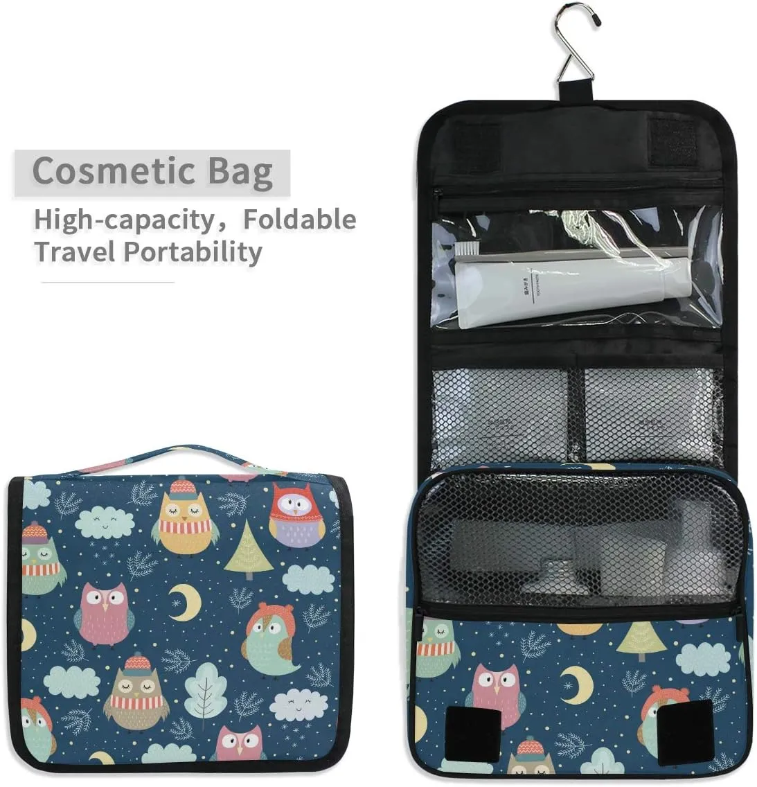 Hanging Travel Toiletry Bag Kit Makeup Case Cosmetics Organizer for Men Women