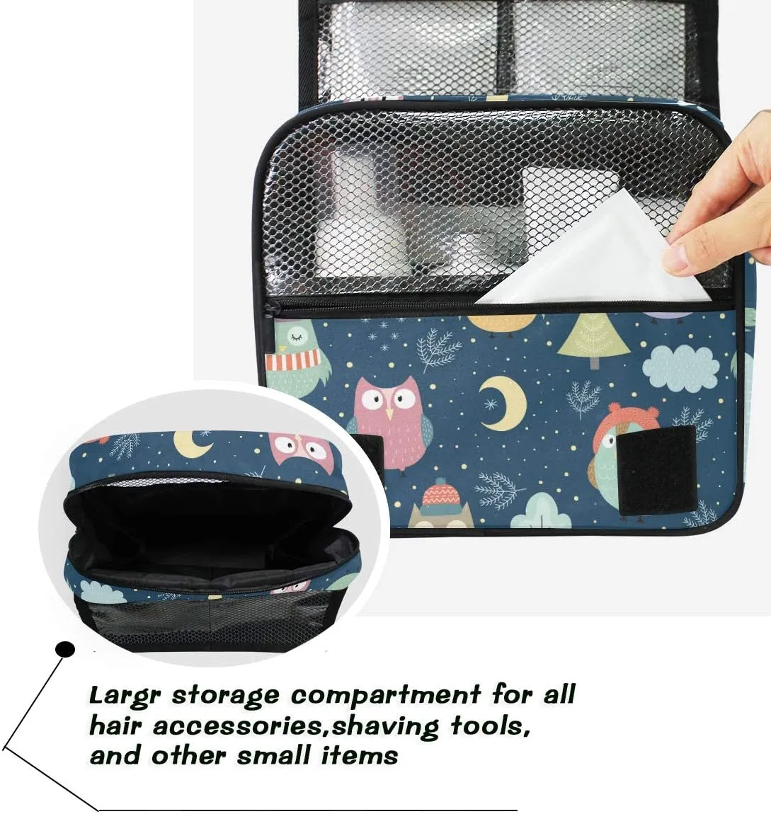Hanging Travel Toiletry Bag Kit Makeup Case Cosmetics Organizer for Men Women