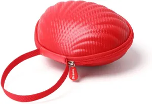 Hard Shell Travel Case for Silicone Bras [A-C Cup] Premium Nubra Organizer Portable Lingerie Underwear Storage Bag (Red)
