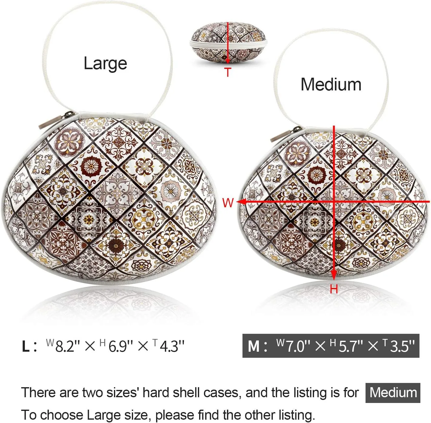 Hard Travel Case for Silicone Bras [A-C Cup] Premium Nubra Organizer Portable Lingerie Underwear Storage Bag (Brown Plaid)