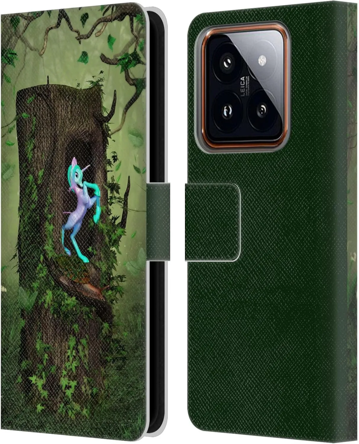 Head Case Designs Officially Licensed Simone Gatterwe Secret Wood Lands and Places Leather Book Wallet Case Cover Compatible with Xiaomi 14