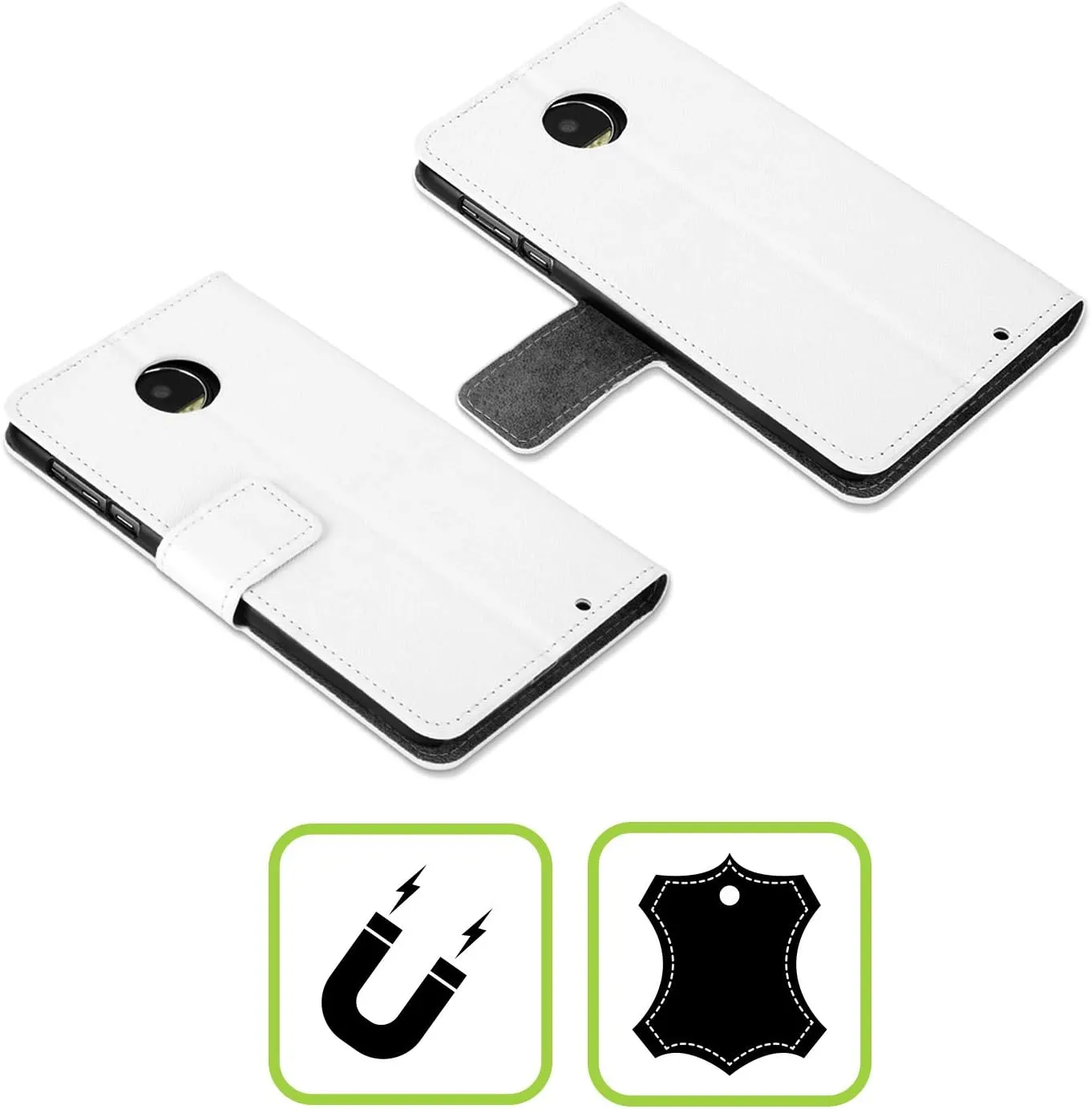 Head Case Designs Officially Licensed Vincent HIE Beware of Dog Canidae Leather Book Wallet Case Cover Compatible with Motorola Moto G (2022)