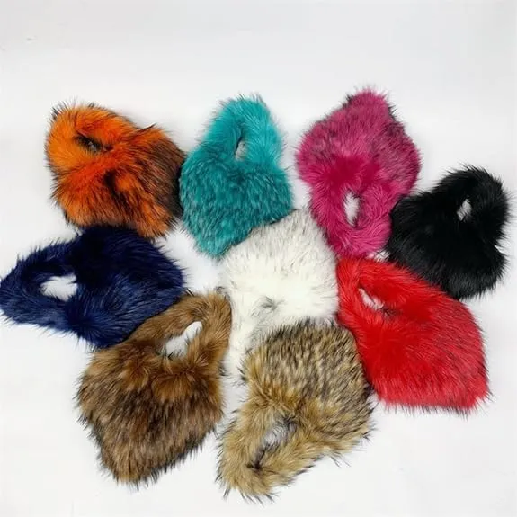Heart Shaped Fur Purse For Women -Furry Shoulder Crossbody Bags-Luxury Trendy Y2k Girls Handbag
