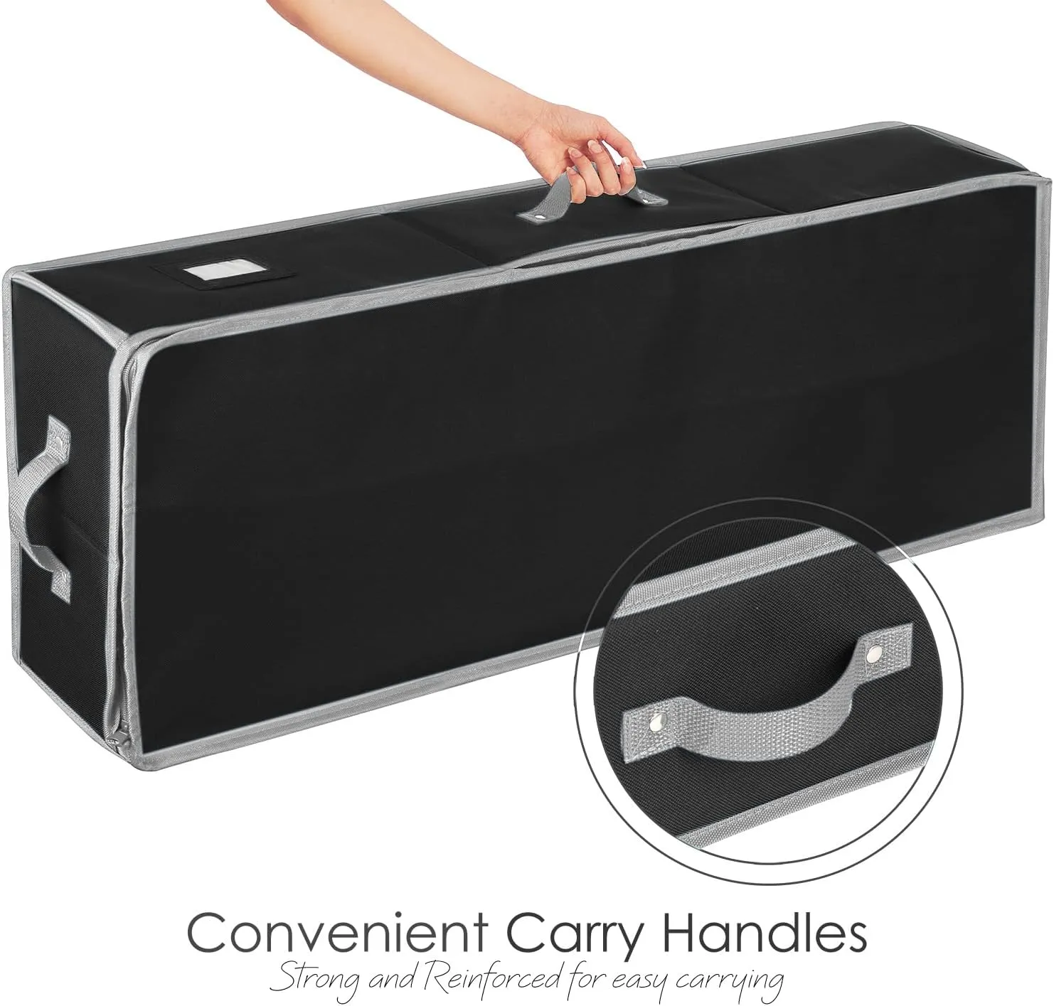 Hearth & Harbor Wrapping Paper Storage Container - Christmas Storage Bag with Interior Pockets - Gift Wrapping Organizer Storage Fits Up to 22 Rolls of 40" - Tear Proof Wrapping Paper Organizer