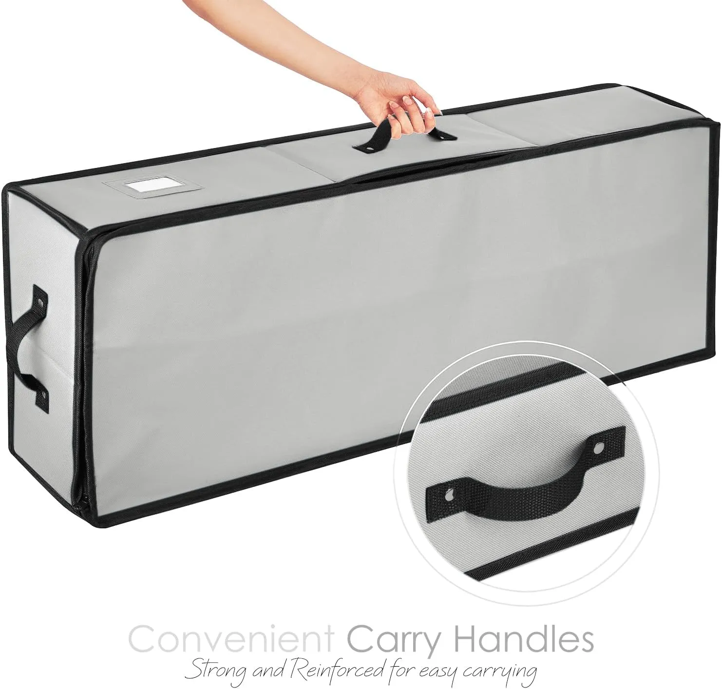 Hearth & Harbor Wrapping Paper Storage Container - Christmas Storage Bag with Interior Pockets - Gift Wrapping Organizer Storage Fits Up to 22 Rolls of 40" - Tear Proof Wrapping Paper Organizer