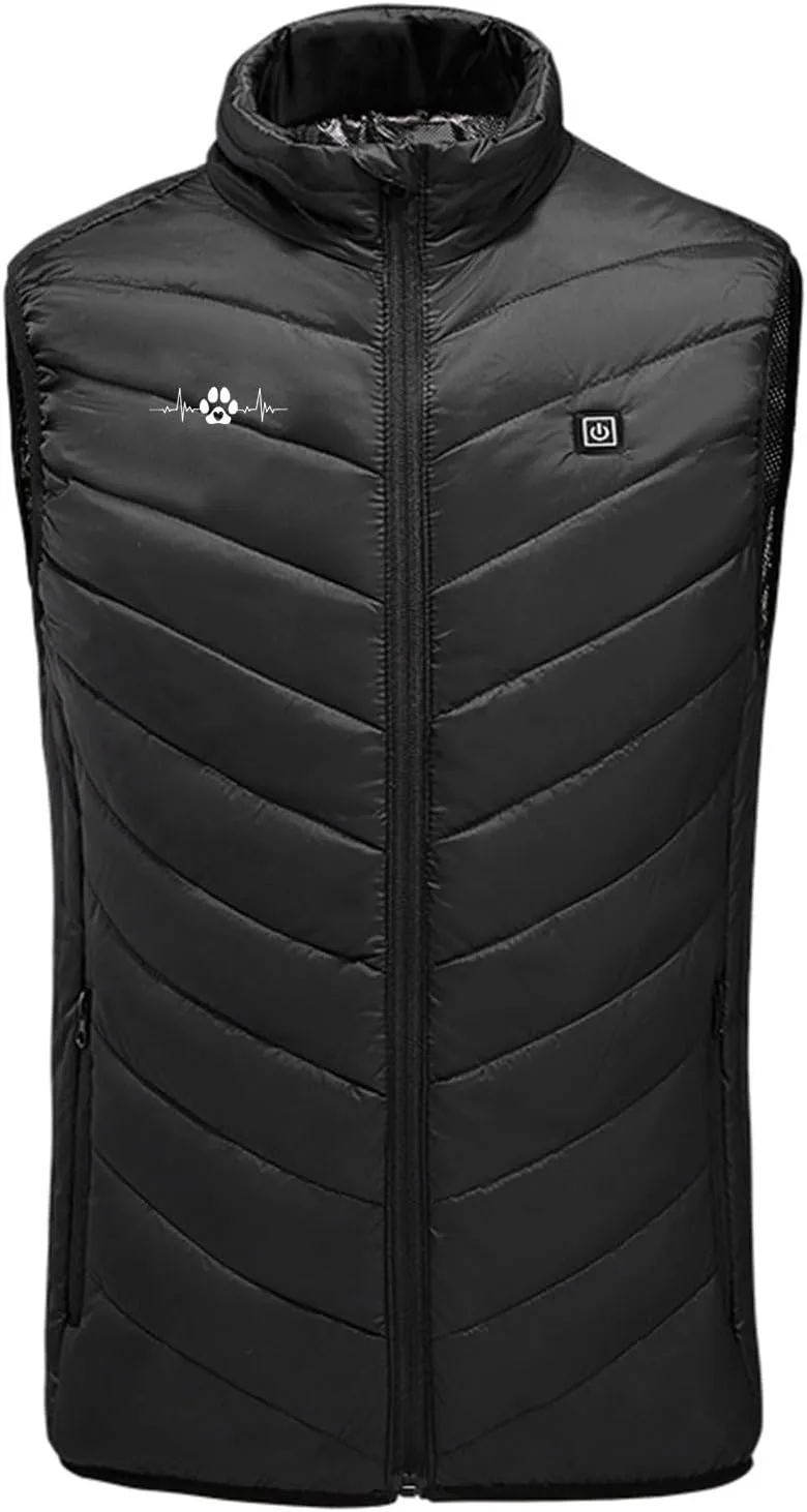 Heated Jacket For Women And Men Print Coat With 2 Heating Zones Controlled Temperature Thickened Unisex Heated Vests