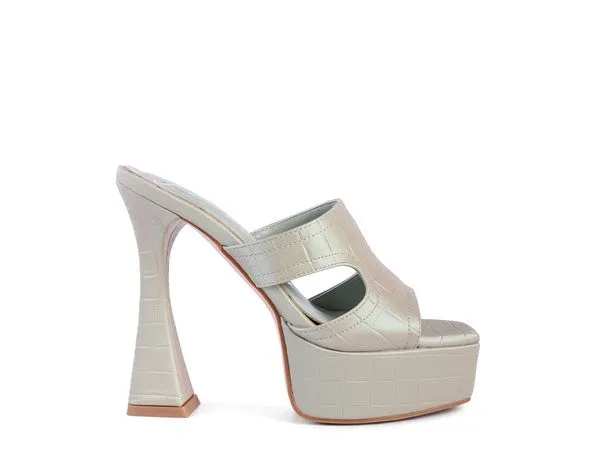 High Heel Platform Croc Sandals Multiple Colors