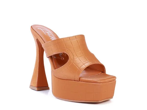 High Heel Platform Croc Sandals Multiple Colors