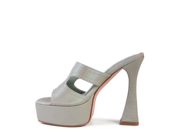 High Heel Platform Croc Sandals Multiple Colors