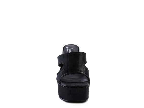 High Heel Platform Croc Sandals Multiple Colors