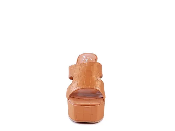 High Heel Platform Croc Sandals Multiple Colors