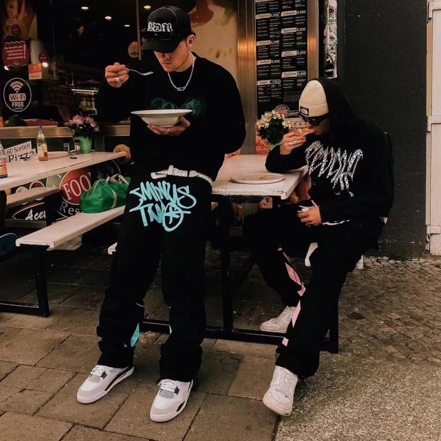 High Waist Baggy Jeans Mens Y2K Minus Two Cargo Pants New Harajuku Hip Hop Gothic Loose Joggers Overalls Streetwear