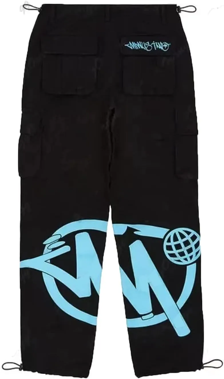 High Waist Baggy Jeans Mens Y2K Minus Two Cargo Pants New Harajuku Hip Hop Gothic Loose Joggers Overalls Streetwear