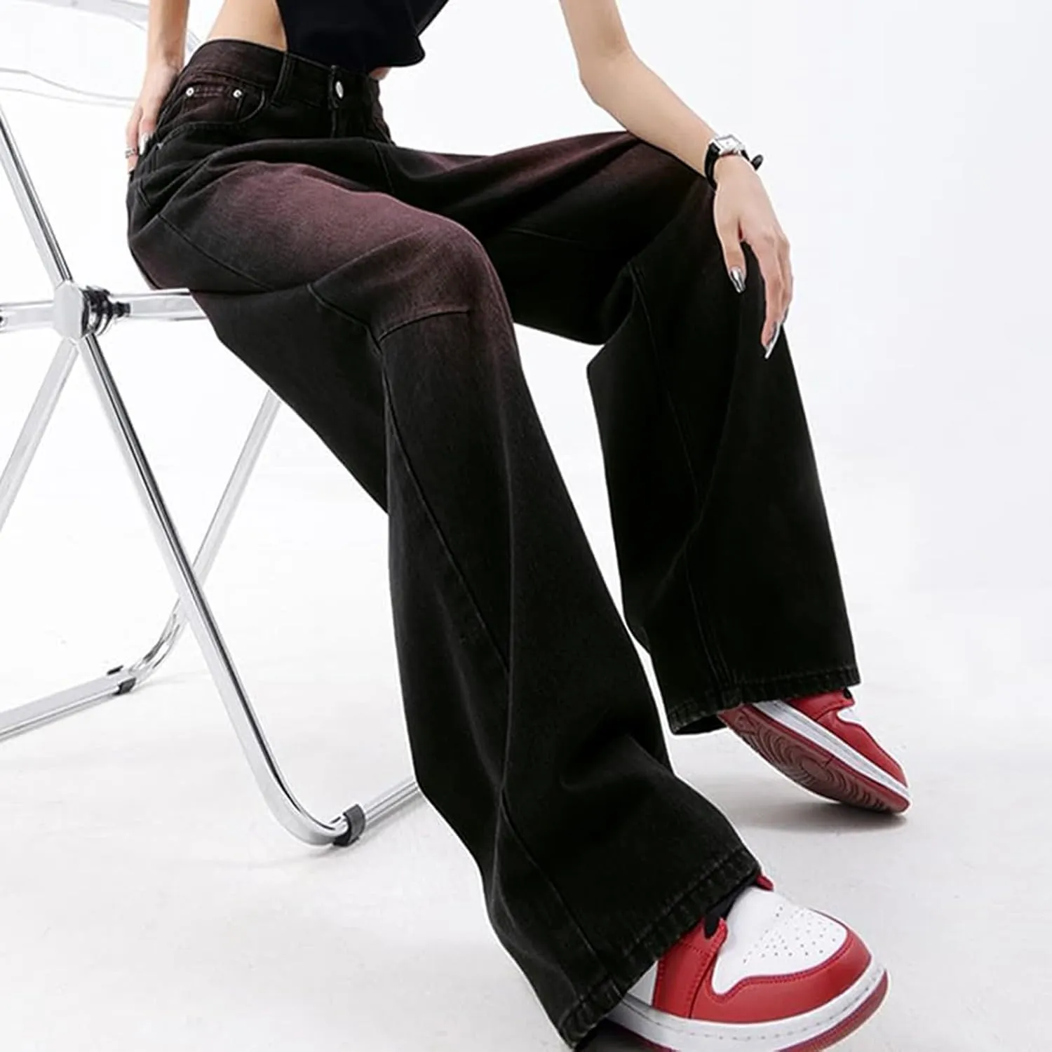 High Waisted Jeans for Women Wide Leg Loose Baggy Boyfriend Denim Pants 90S Vintage Streetwear Y2k Grunge Jean Pants