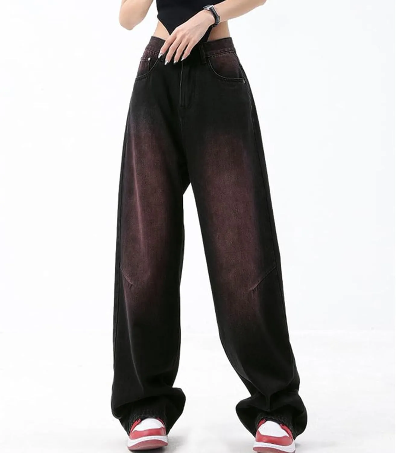 High Waisted Jeans for Women Wide Leg Loose Baggy Boyfriend Denim Pants 90S Vintage Streetwear Y2k Grunge Jean Pants