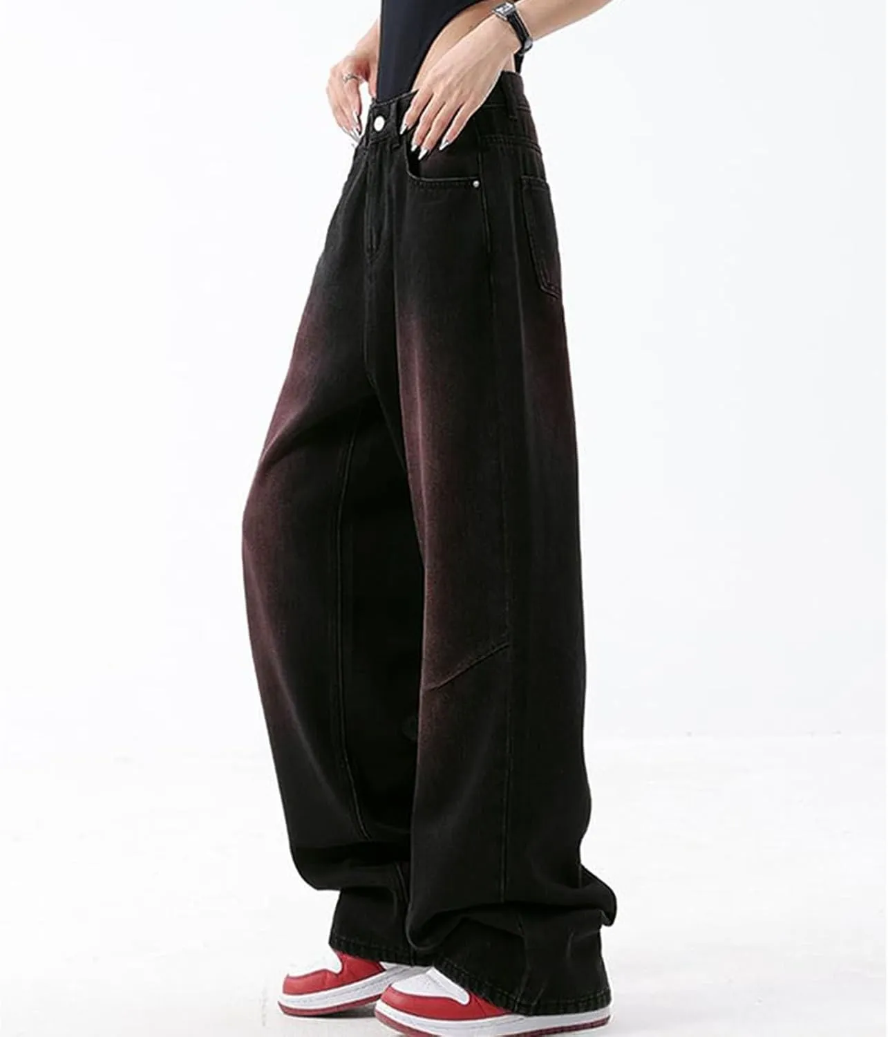 High Waisted Jeans for Women Wide Leg Loose Baggy Boyfriend Denim Pants 90S Vintage Streetwear Y2k Grunge Jean Pants