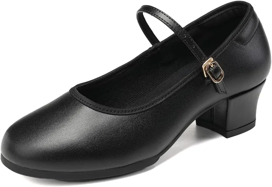 HIPPOSEUS Character Shoes for Women Dance Shoes 1.5" Low Heel Dancing Heels for Ballroom Salsa Tango Latin