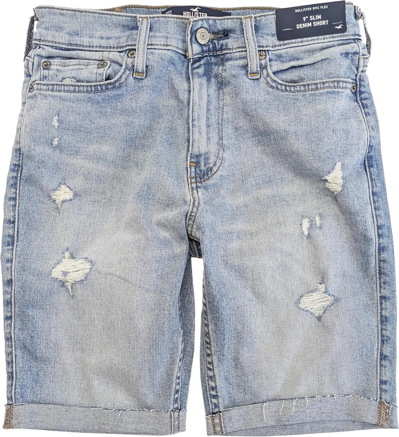 Hollister Men's Epic Flex Slim Denim Shorts (9" Inseam) HOM-16