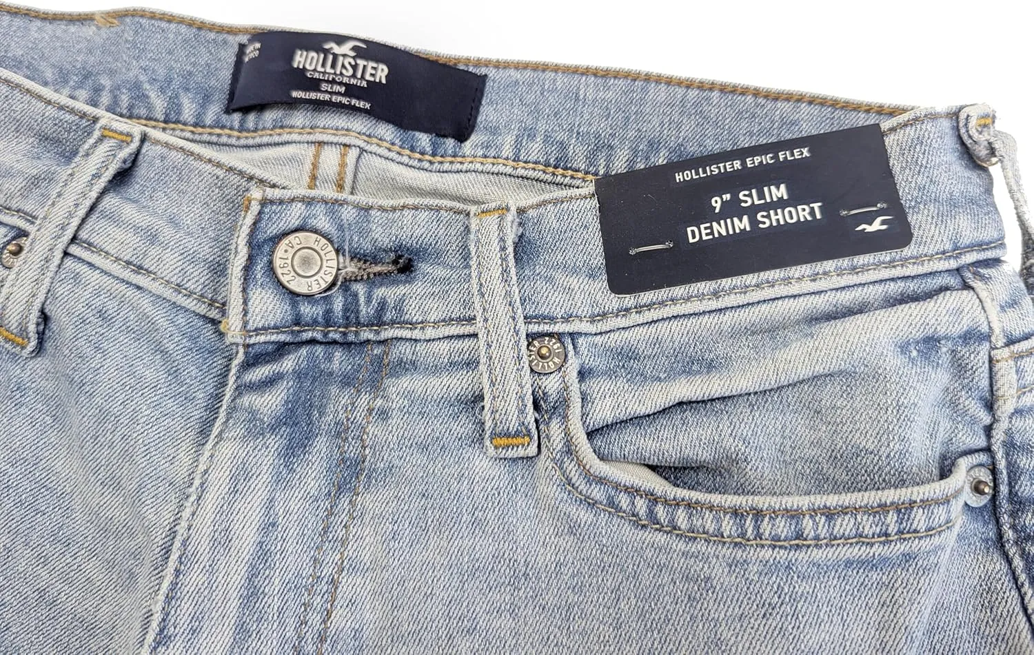 Hollister Men's Epic Flex Slim Denim Shorts (9" Inseam) HOM-16