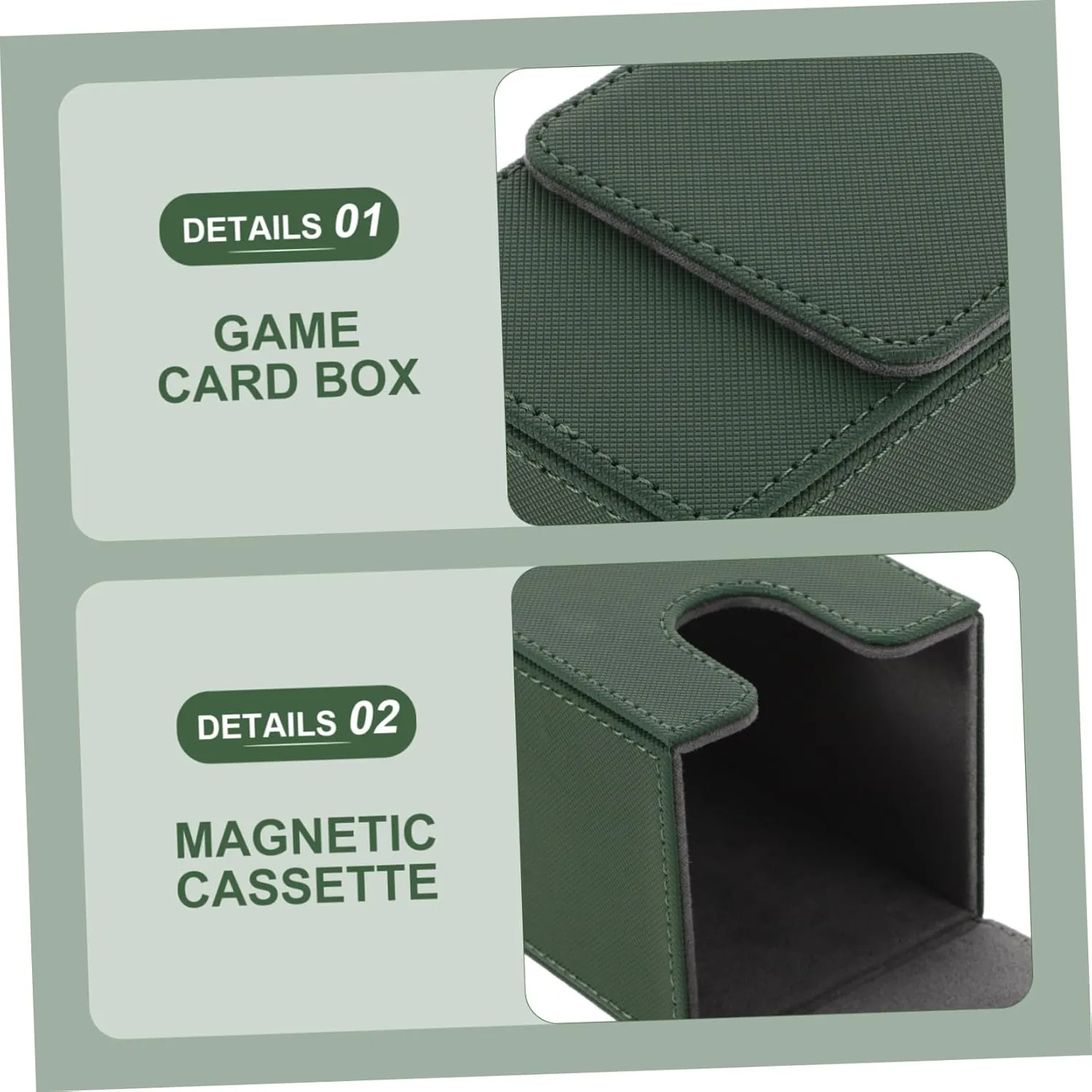 Home Playing Card Case Portable PU Organizer for Game Cards Scratch Resistant Storage Box for Use Durable and Lightweight Design for Collecting
