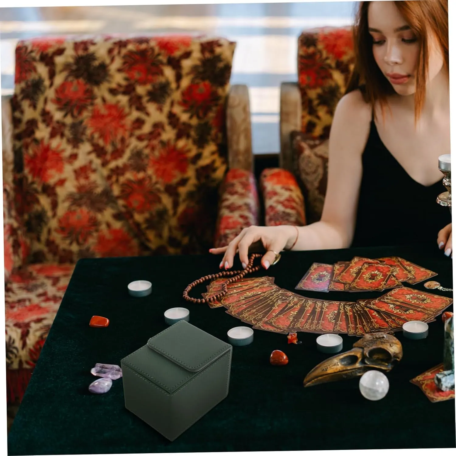 Home Playing Card Case Portable PU Organizer for Game Cards Scratch Resistant Storage Box for Use Durable and Lightweight Design for Collecting