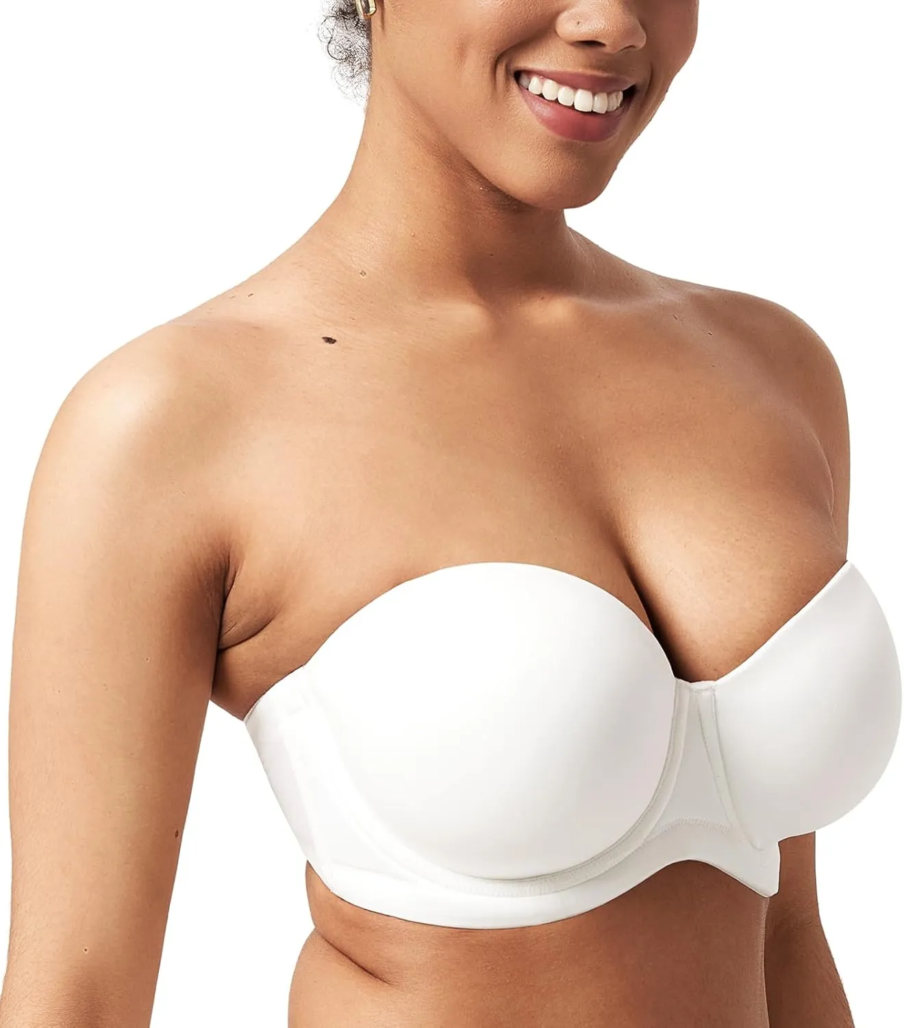 HSIA Strapless Bras for Big Bust Women Convertible Bra for Heavy Breast Strapless Bra Red Carpet Supportive Underwire