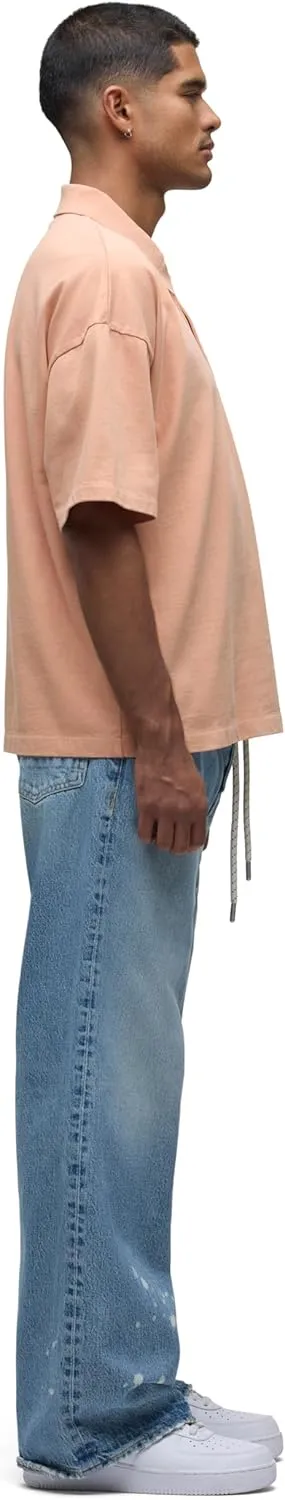 HUDSON Men's Luca Loose Fit Wide Leg Denim Pant