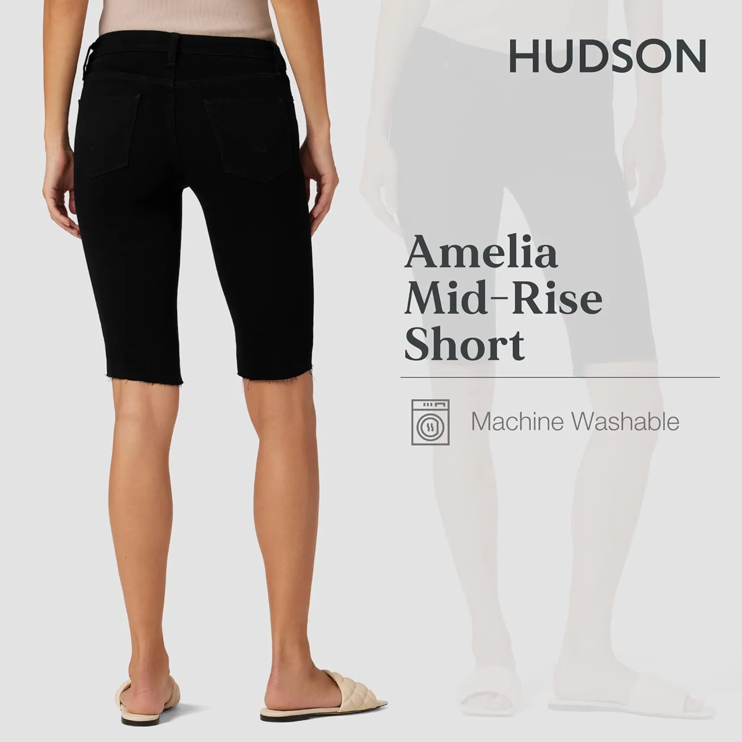 HUDSON Women's Amelia Mid Rise Knee Short