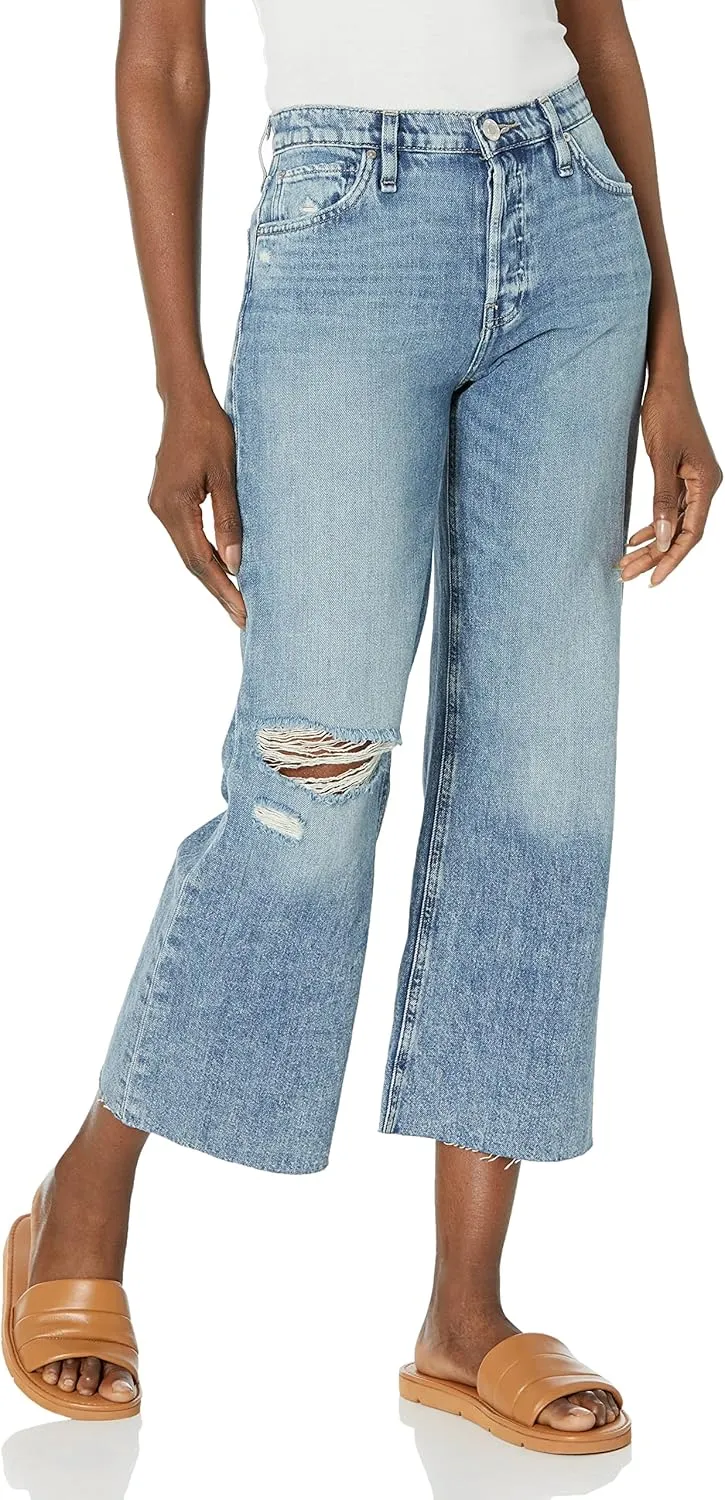 HUDSON Women's Rosie High Rise, Wide Leg Cropped Jean