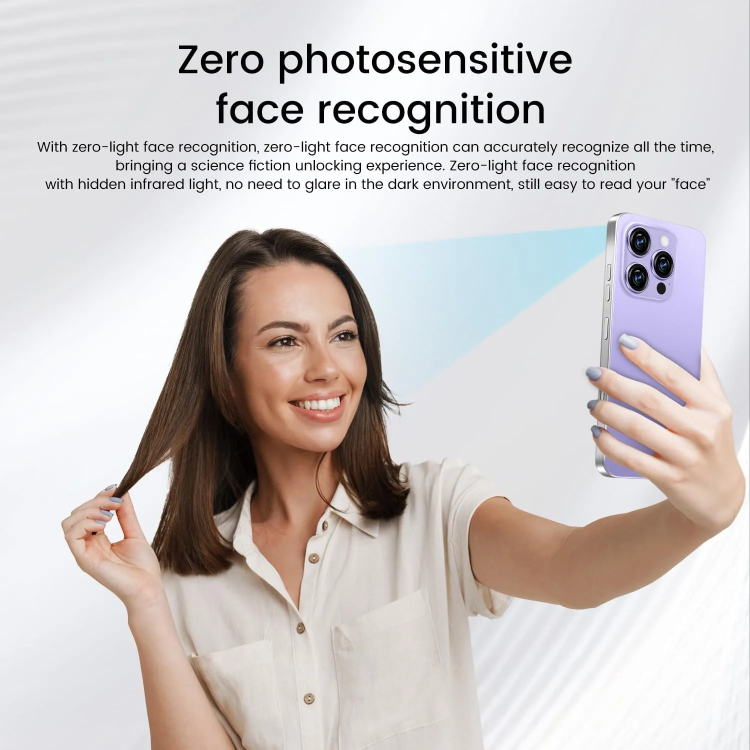 Huness I16 ProMAX Smartphone Unlocked Cell Phone,6.99" HD Screen Unlocked Phone,8 256GB Android 13 with 128GB Memory Card,Face ID/Dual SIM/5G/Fingerprint Button Unlock/Photos/GPS (Purple, 8 256)
