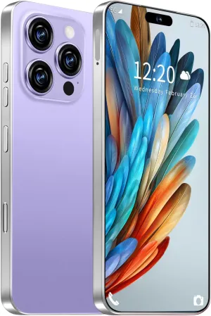 Huness I16 ProMAX Smartphone Unlocked Cell Phone,6.99" HD Screen Unlocked Phone,8 256GB Android 13 with 128GB Memory Card,Face ID/Dual SIM/5G/Fingerprint Button Unlock/Photos/GPS (Purple, 8 256)