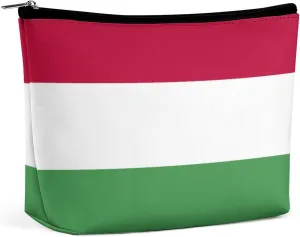 Hungary Flag Cosmetic Bag for Women Lightweight Travel Makeup Organizer for Purse