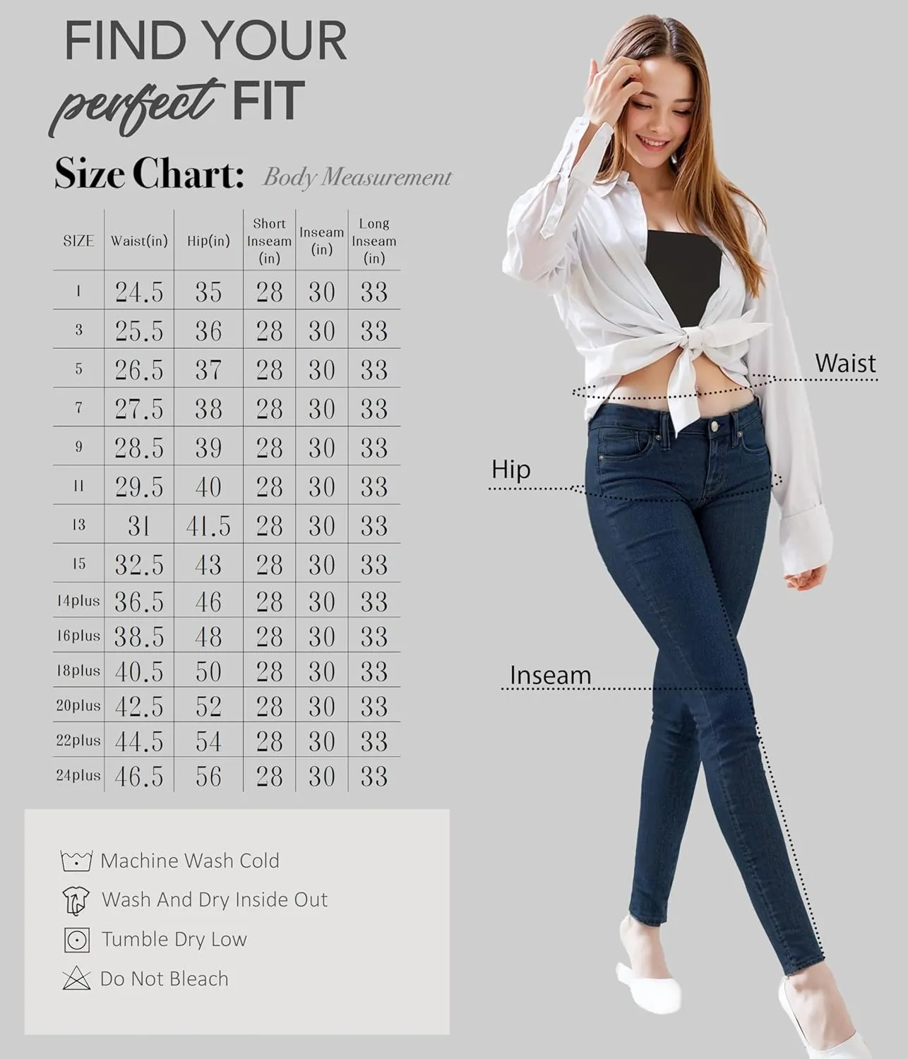 Hybrid & Company Women's Butt Lift Stretch Denim Jeans