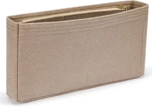 HyFanStr Small Purse Organizer with Zipper, Felt Insert Bag Organizer Handbag Tote Liner Pouch for Women