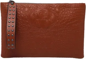 IAMUHI Women Faux Leather Crocodile Envelope Clutch Bag Wristlet Zipper Evening Handbag Wallet Purse