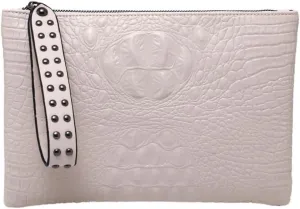 IAMUHI Women Faux Leather Crocodile Envelope Clutch Bag Wristlet Zipper Evening Handbag Wallet Purse