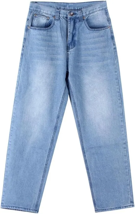 IDEALSANXUN Baggy Jeans Men Casual Embroidery Hip Hop Loose Fit Y2k Jeans
